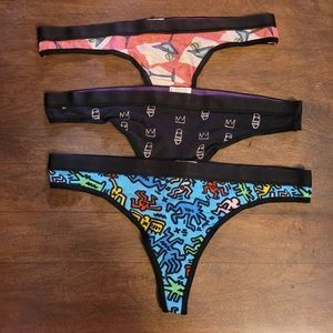 MeUndies 3 pairs of thong panties sz Small